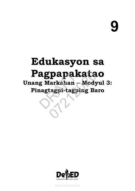 Unang Markahan Modyul 3: Pinagtagpi.